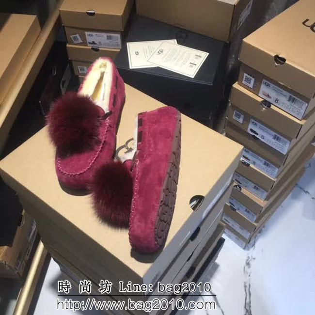 UGG 9015毛球球系列 A級豬巴革 豆豆鞋 QZS2375